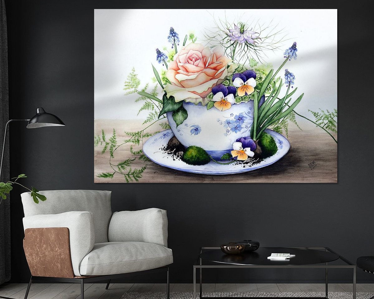 Voorbeeld van het werk in een kamer