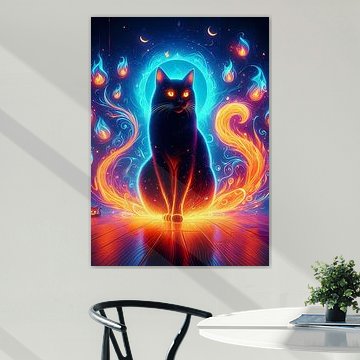 illustration d'un chat noir