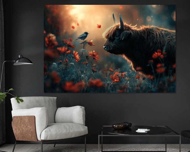 Voorbeeld van het werk in een kamer