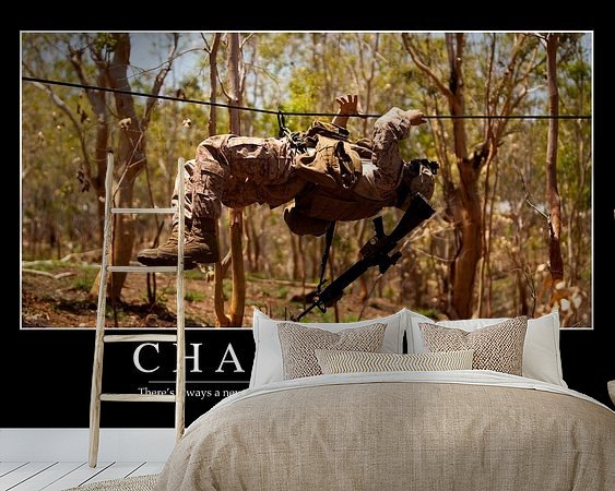 Voorbeeld van het werk in een kamer