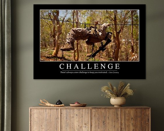 Voorbeeld van het werk in een kamer