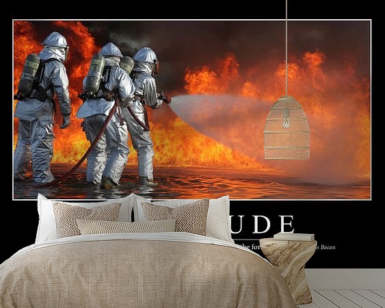 Voorbeeld van het werk in een kamer