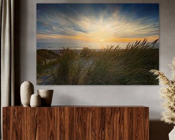 zonsondergang in de Noordzee bij de duinen van Petten  von gaps photography