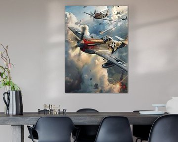 Luchtgevecht boven Europa van Randy Barbara