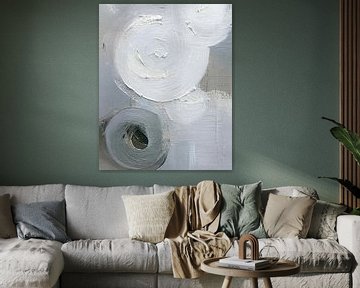 Modern Abstract: Mixed media in grijstinten van Studio Pieternel