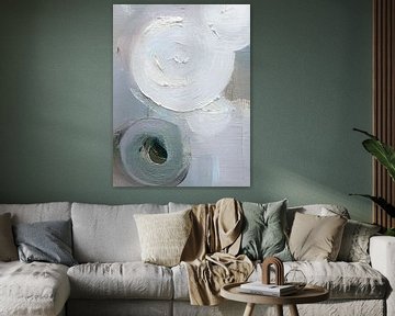 Modern Abstract: Mixed media in grijstinten van Studio Pieternel