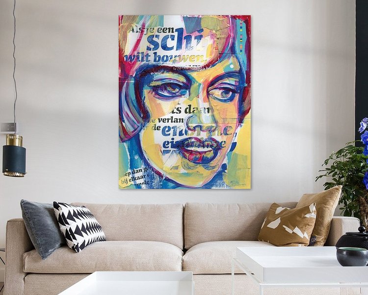 Voorbeeld van het werk in een kamer