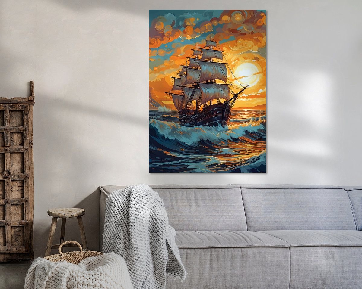 Voorbeeld van het werk in een kamer