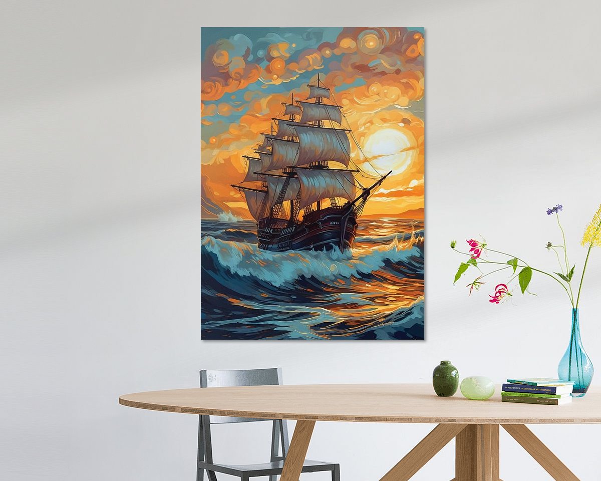 Voorbeeld van het werk in een kamer