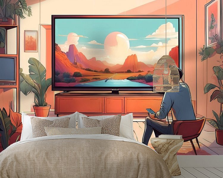 Voorbeeld van het werk in een kamer