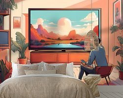 Voorbeeld van het werk in een kamer