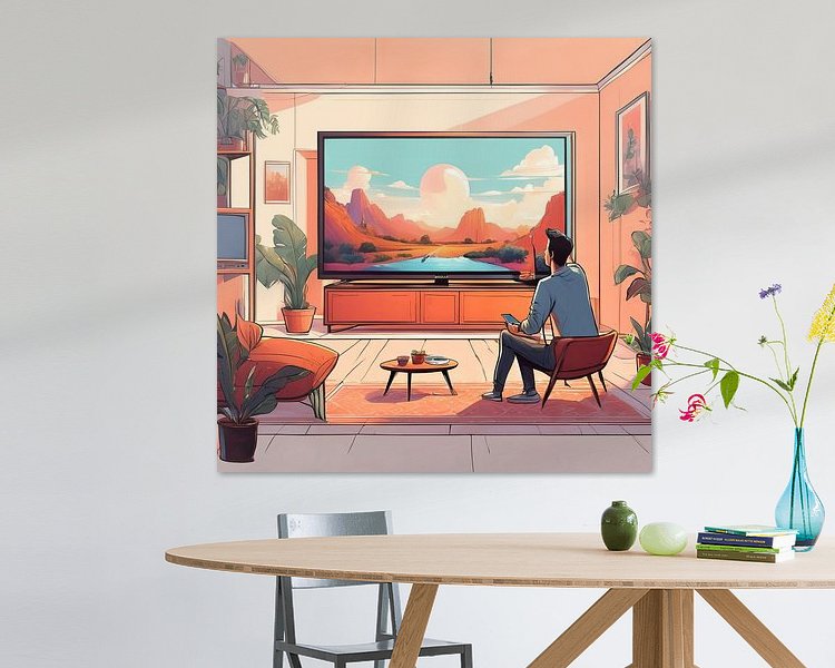 Voorbeeld van het werk in een kamer