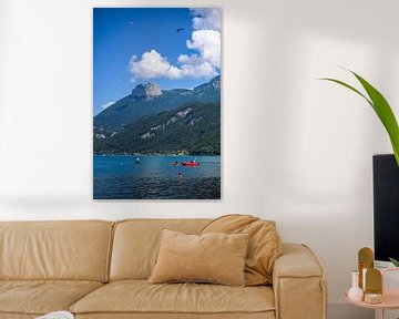 Iconic holiday portrait of Lac d'Annecy