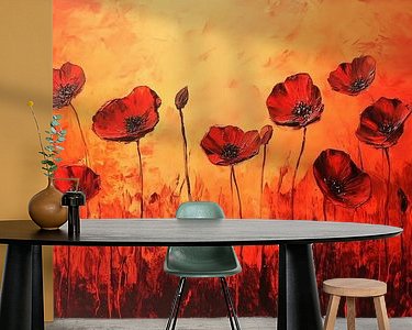 Voorbeeld van het werk in een kamer
