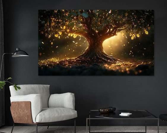 Voorbeeld van het werk in een kamer