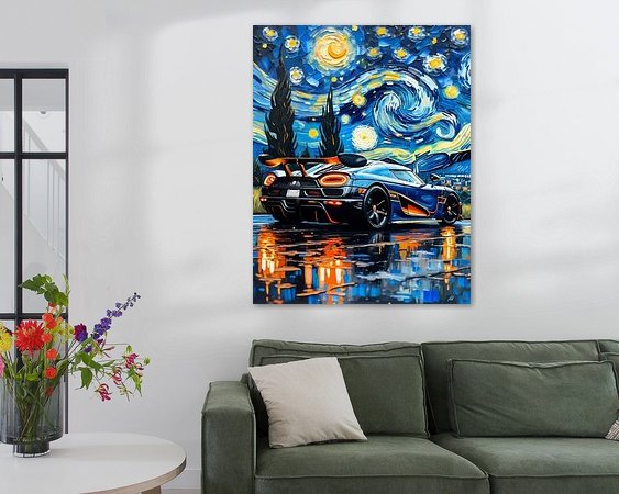 Voorbeeld van het werk in een kamer