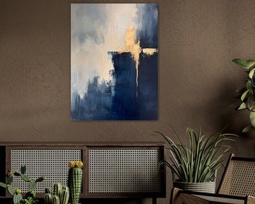Zeitgenössische abstrakte blaue Kunst