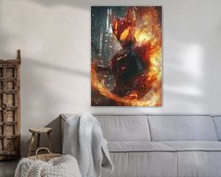 Voorbeeld van het werk in een kamer