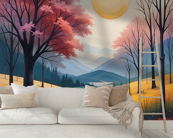 Voorbeeld van het werk in een kamer