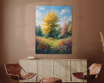 Bomen in een weiland