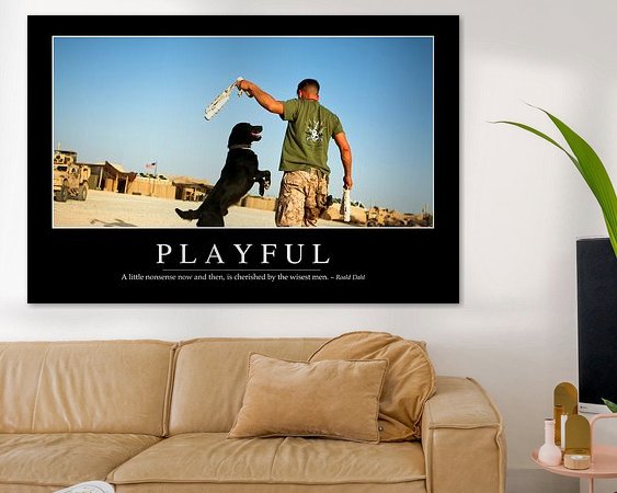 Example of the artwork in a room