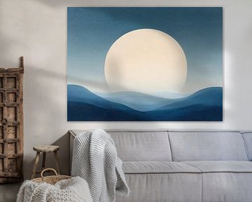 Calm Sea and Moon by Modern Collection