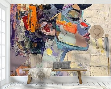 Woman Profile | Urban Grace by Eye catching paintings