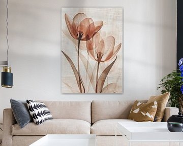 Bloemenschilderij Tulpen | Whispering Tulips van Modern Collection