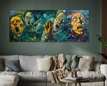 Horror Schilderij | Whispers of the Forgotten van Kunst Kriebels