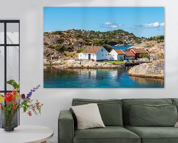 Houses on the archipelago island of Monsøya in Norway by Rico Ködder
