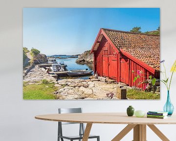 Boathouse on the archipelago island of Kapelløya in Norway by Rico Ködder
