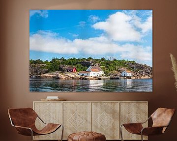 Houses on the archipelago island of Monsøya in Norway by Rico Ködder