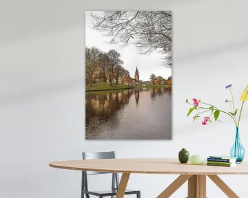 Couleur du soir sur le canal de Leeuwarden sur Harrie Muis