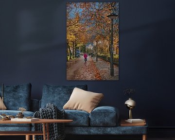 Le Noordersingel de Leeuwarden aux couleurs de l'automne sur Harrie Muis
