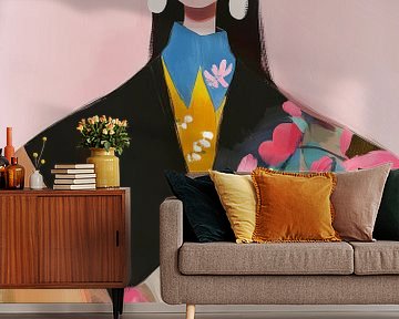 Dressed to Blossom, modern portret van Carla Van Iersel