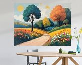 Voorbeeld van het werk in een kamer