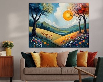 Zonsondergang over de weide van HorizonArtistry