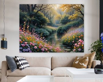 Tuin in volle bloei van HorizonArtistry