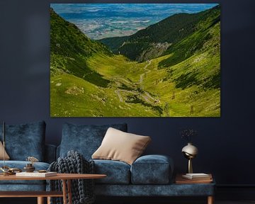 Transfagarasan, serpentant à travers les montagnes Fagaras sur Jan van Bizar