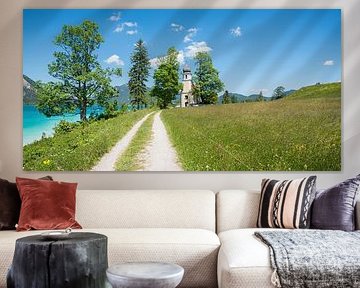 walkway to St. Margareth chapel, peninsula Zwergern bavaria by SusaZoom