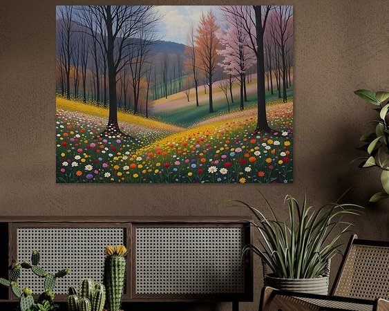 Voorbeeld van het werk in een kamer