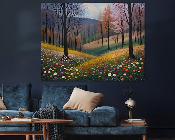 Voorbeeld van het werk in een kamer