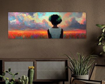 Schilderij van I ❤ Bloemen