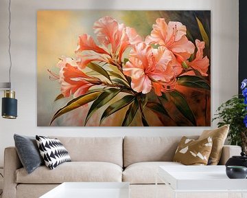 Oleander Schilderij | Summer’s Gentle Bloom van I ❤ Bloemen