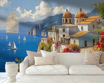 Amalfi coast italy panorama