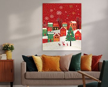 Decorated Christmas tree by Wonderful Art