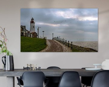 Urk lighthouse on Staversekade by day by R Smallenbroek