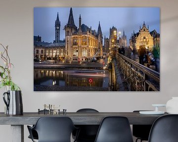 Uitzicht op Gent, België van Azamat