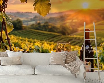 Drinking wine at sunset by Black Coffee