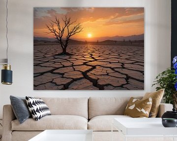 Eenzame boom in de woestijn van HorizonArtistry